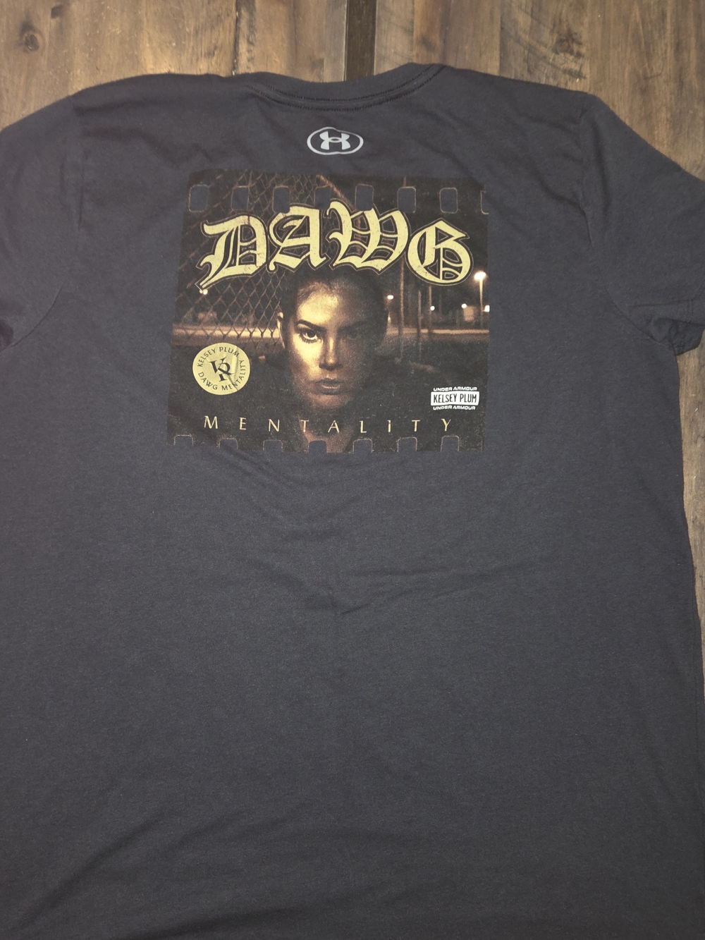 Under Armour Kelsey Plum "Dawg Mentality" graphic t-shirt Womens Large